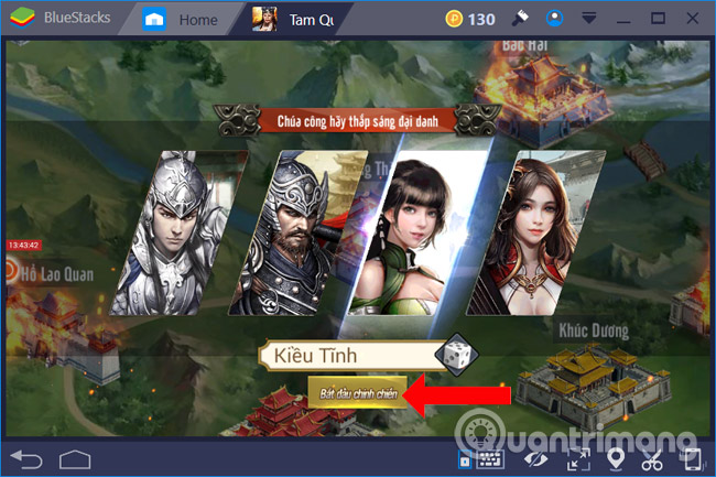 Chơi game Tam Quốc Truyền Kỳ Mobile PC
