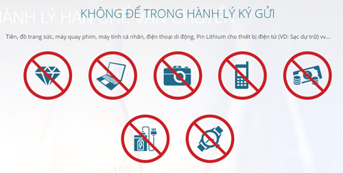 Pin lithium nằm trong số các vật không được để trong hành lý ký gửi