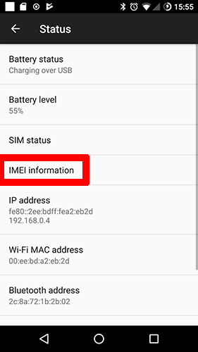 Tìm số IMEI trên điện thoại 