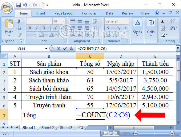 Hàm COUNT trong Excel: Công thức, cách dùng hàm đếm này đơn giản nhất - Ảnh minh hoạ 2