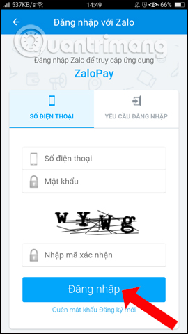 Thông tin đăng nhập