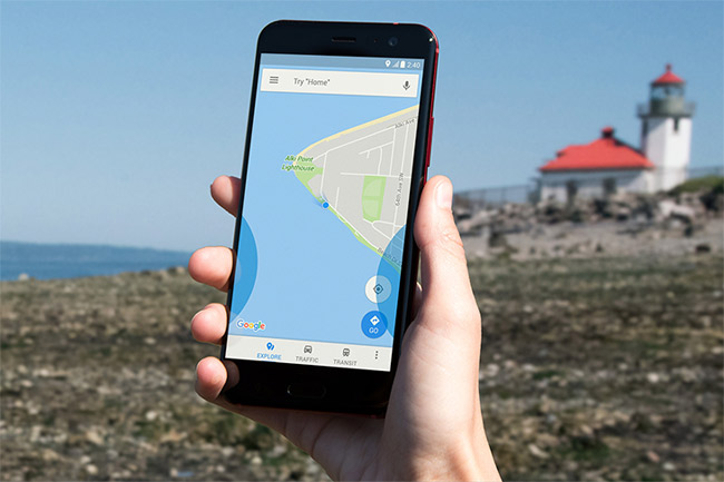 Bóp nhẹ cạnh viền để mở Trợ lý ảo Google ra lệnh bằng giọng nói.