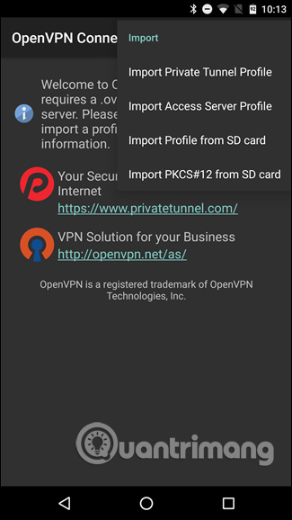 OpenVPN Connect trên Android