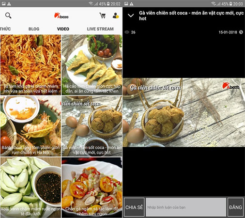 Xem video hướng dẫn nấu ăn.