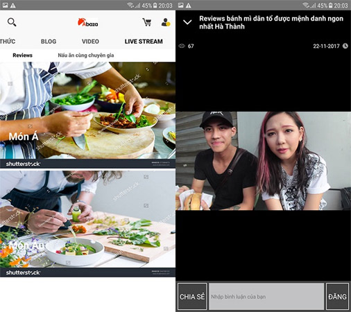 Livestream cũng là một tính năng khá thú vị của ứng dụng.