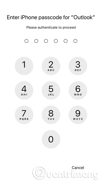 Nhập mật mã để mở email