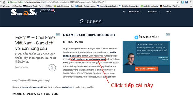 Dòng chữ in đậm click here to go to the giveaway page