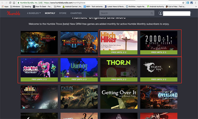 Danh sách game miễn phí 