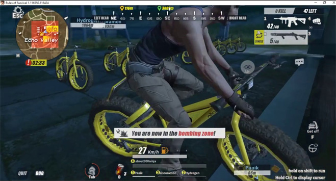 Xe đạp trong Rules of Survival