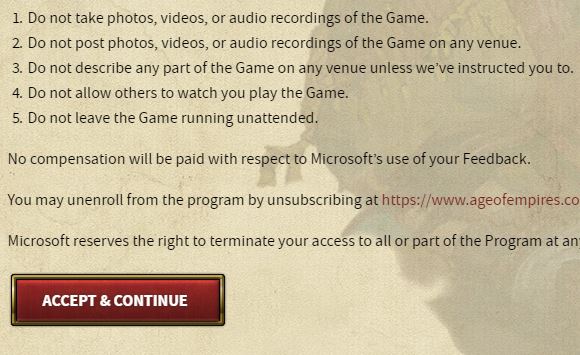 Hãy bấm vào Accept & Continue.