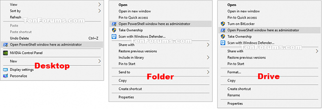 Cách thêm “Open PowerShell window here as administrator” vào menu chuột phải trên Windows 10