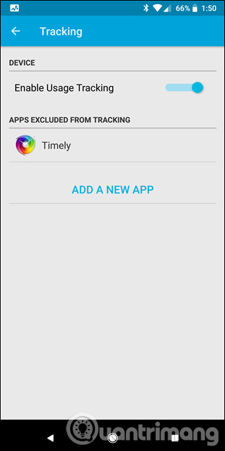 Chặn theo dõi một ứng dụng cụ thể 
