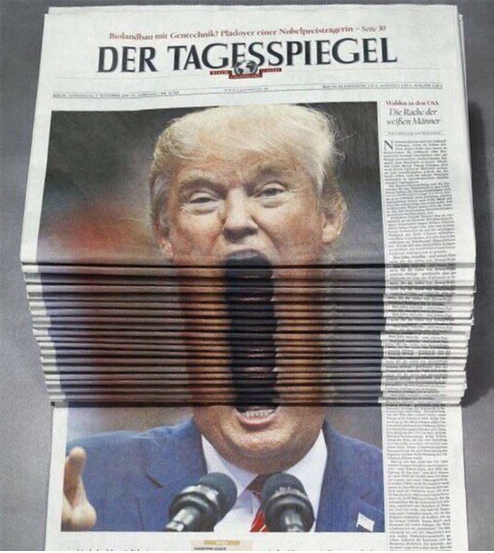 Nghệ thuật xếp báo là đây!