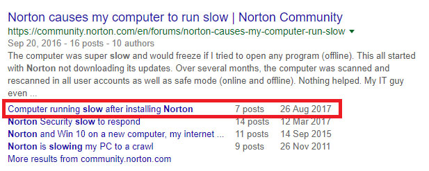 Vấn đề Norton làm chậm máy tính