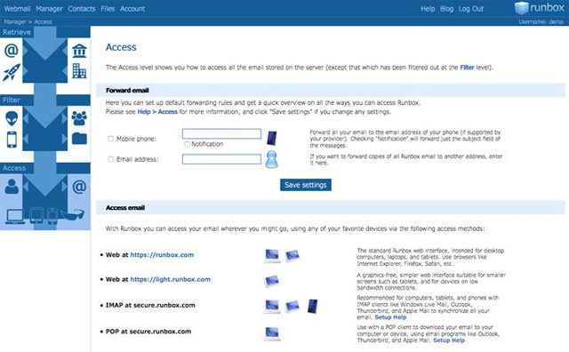 Dịch vụ email Runbox 