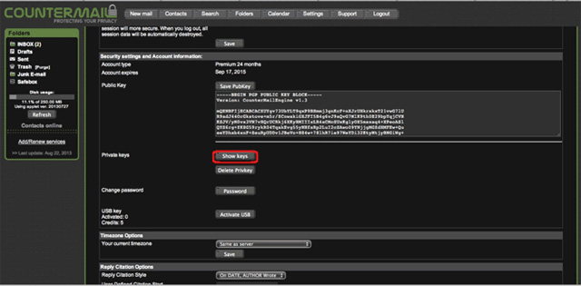 Dịch vụ email Countermail 