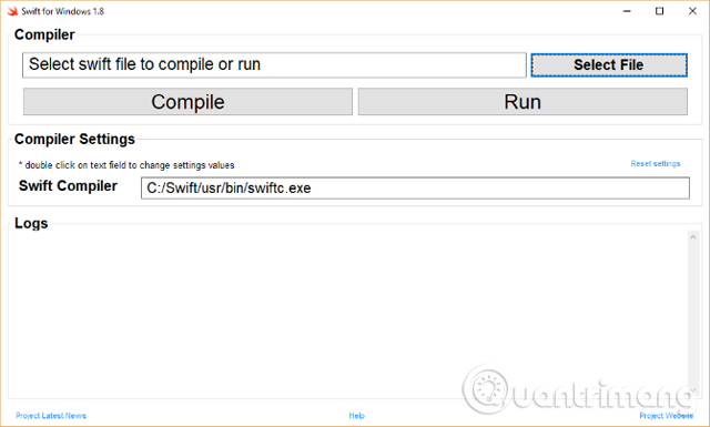 Giao diện Swift for Windows
