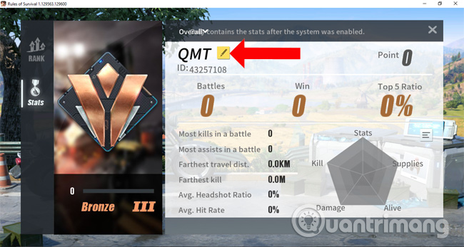 Chỉnh sửa tên nhân vật