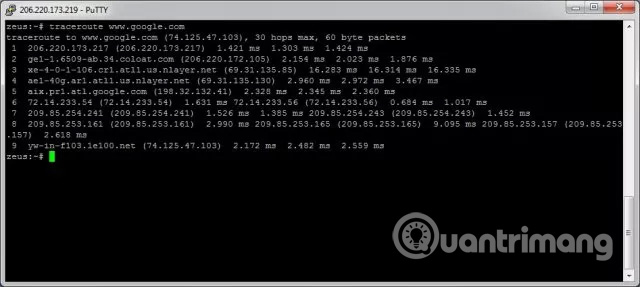 Tiện ích Tracert/traceroute