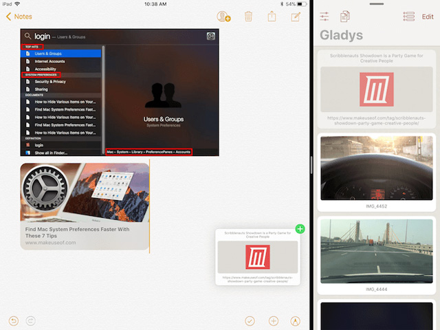 Để Gladys ở chế độ Slide Over