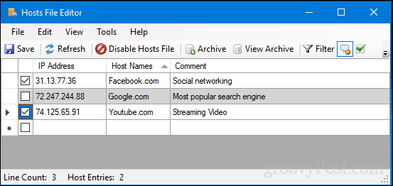 Click vào Disable Hosts File