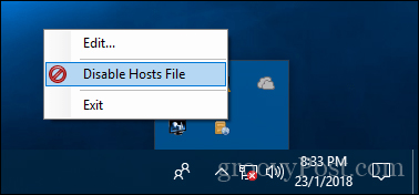 Click vào Disable Hosts File 