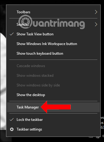 Nhấn chọn Task Manager