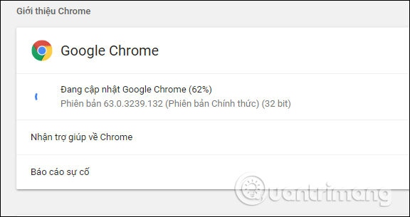 Cập nhật Chrome