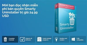 Mời tải phần mềm gỡ bỏ ứng dụng Smarty Uninstaller trị giá 24.99 USD, đang miễn phí