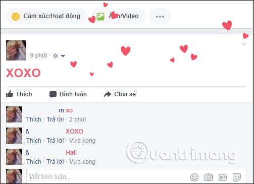 Tạo hiệu ứng trái tim