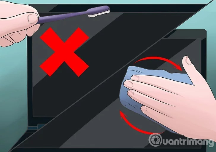 Không chà xát màn hình