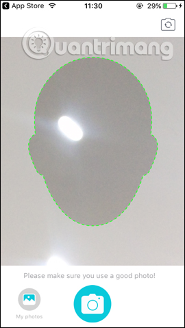 Chụp khuôn mặt làm sticker