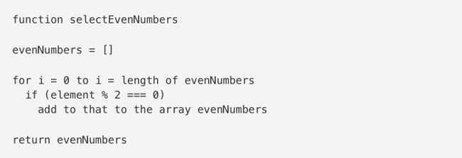 Đây là ví dụ về code giả viết một cách ngắn gọn hơn: