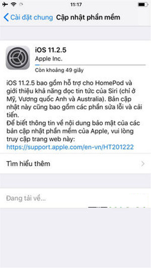 Nâng cấp iOS sẽ giúp máy thoát khỏi tình trạng này 