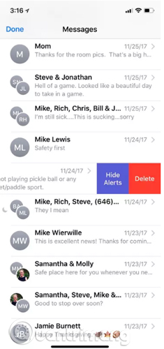 Tắt tiếng thông báo chat nhóm