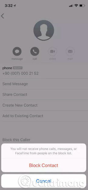 Chặn ai đó nhắn tin