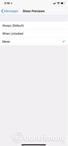 Ẩn xem trước tin nhắn