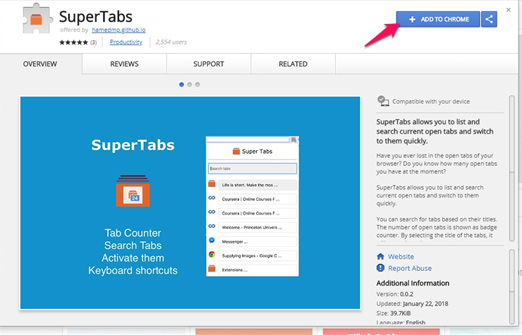 Tải về ứng dụng extension SuperTabs