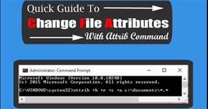 Hướng dẫn thay đổi thuộc tính tệp bằng lệnh Attrib