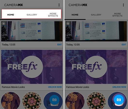Giao diện chính của ứng dụng.