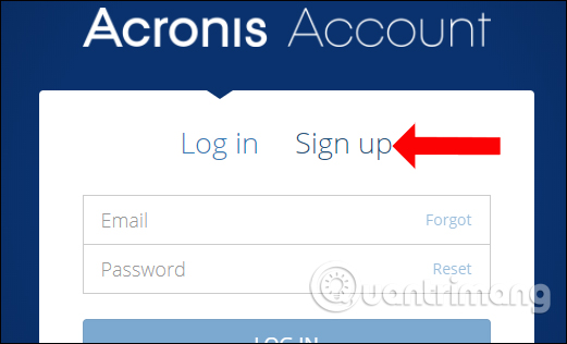 Đăng ký tài khoản Acronis Ransomware Protection