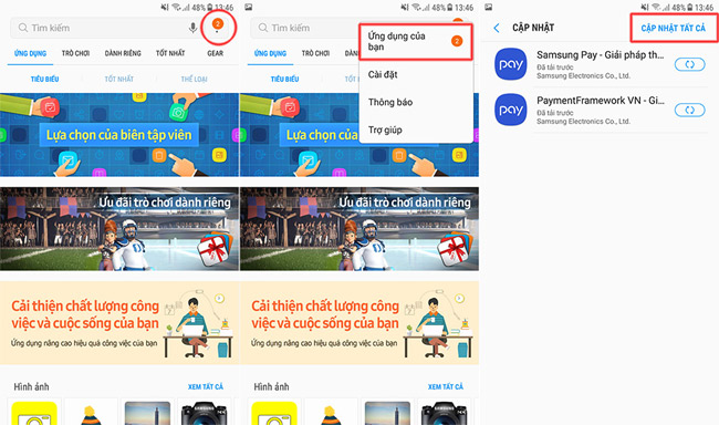 Truy cập vào Galaxy Apps.