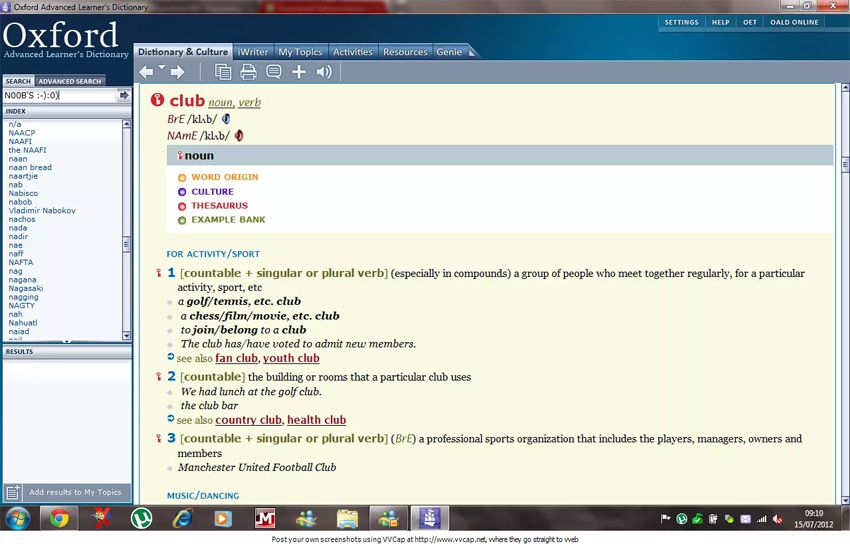 Từ điển Oxford Advanced Learner's Dictionary
