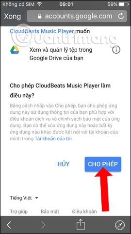 Cách dùng CloudBeats nghe nhạc trên Google Drive Android, iOS