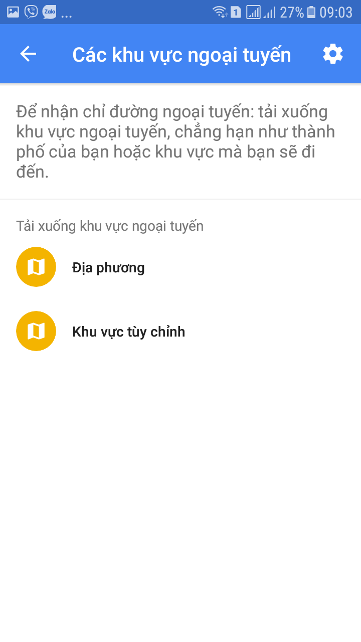 Chọn khu vực tùy chỉnh
