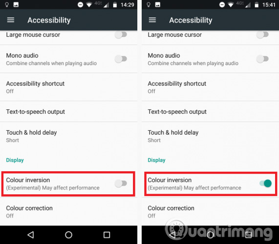 Chuyển màu màn hình
