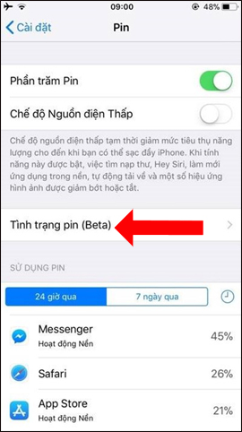 Kiểm tra dung lượng pin