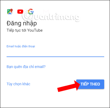 Tải khoản Youtube