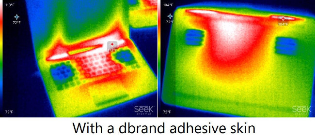 Nhiệt độ máy tính sau khi dán skin 