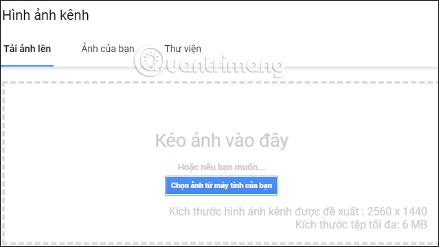 Tải ảnh bìa kênh Youtube 